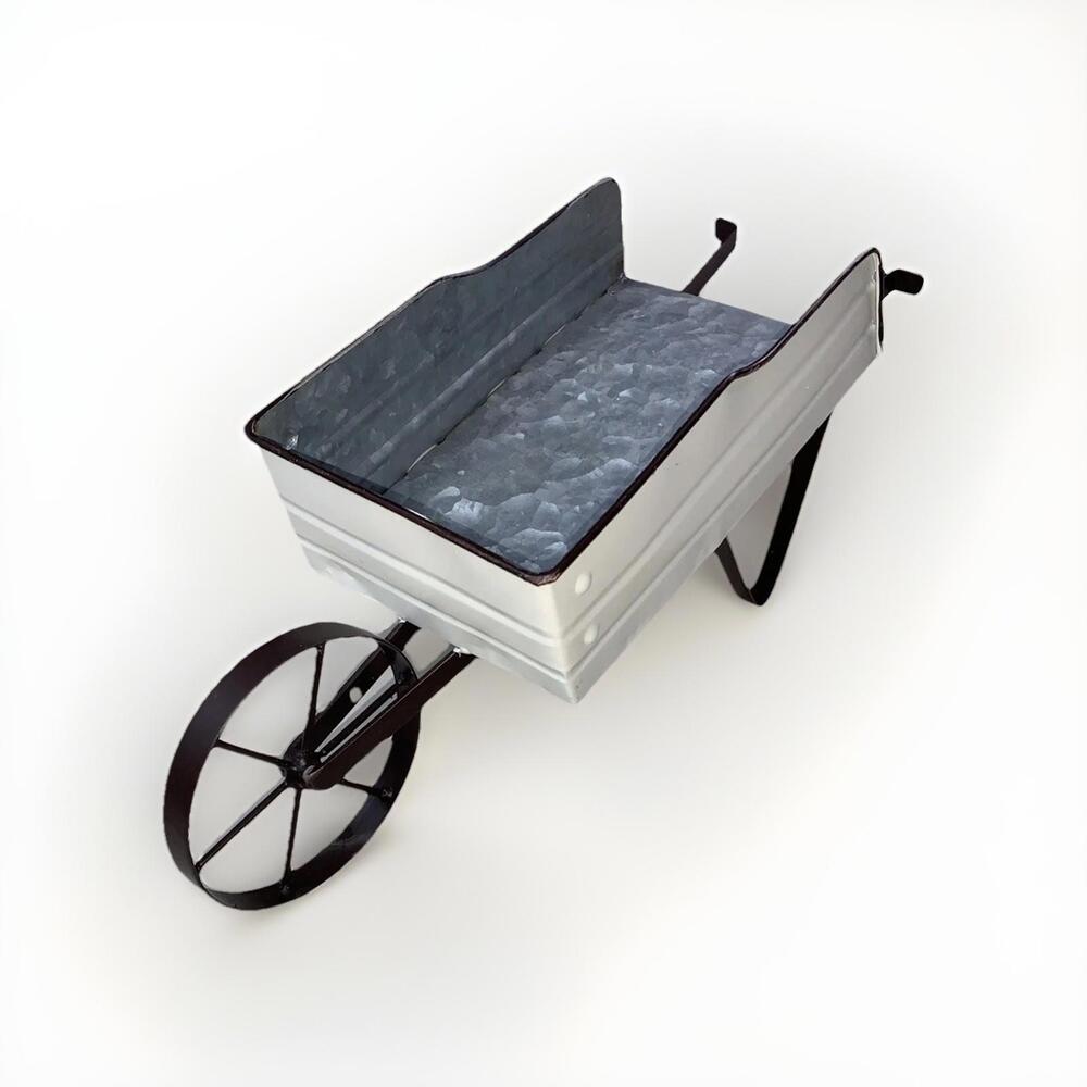 Ashland Heirloom Harvest Off White Metal Wheelbarrow 14.5in Table Decor Fall Aug